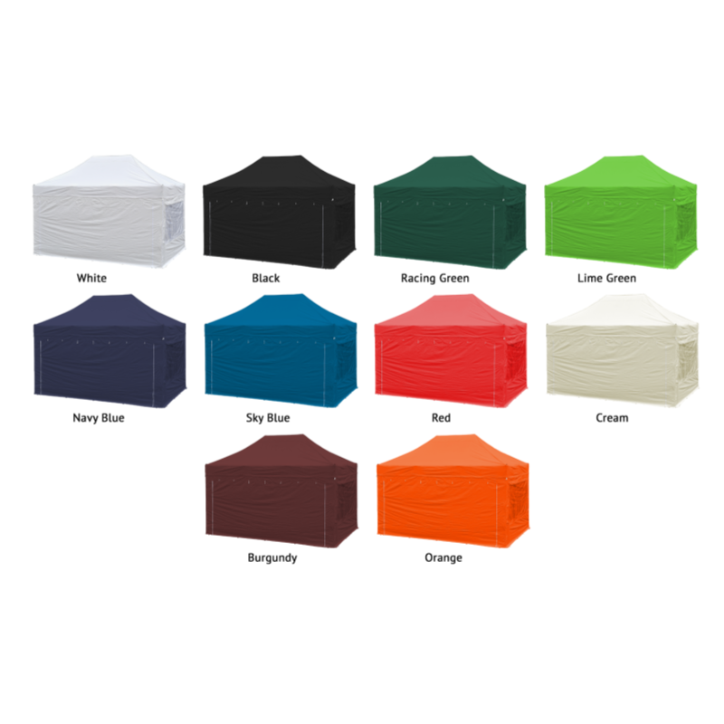 3m x 4.5m standard gazebo colours