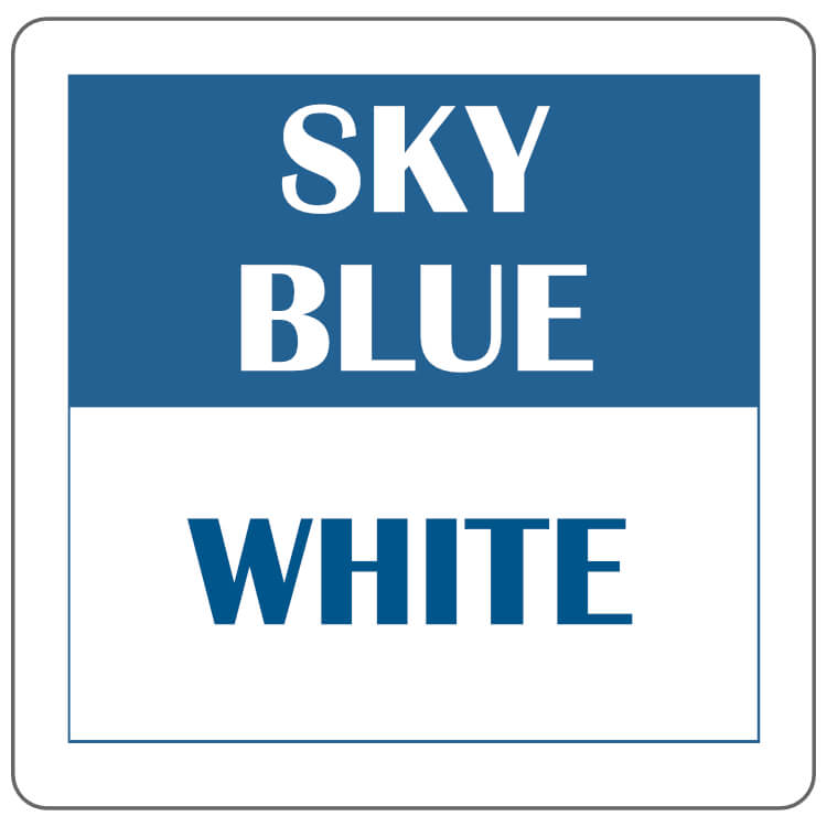 Sky Blue & White