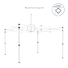 Gazebo spare parts-bottom part of a-pex pole