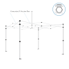 Gazebo spare parts - concertina bars x-section
