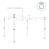 Gazebo spare parts - Concertina x-section