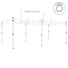Gazebo spare parts- middle leg top joint