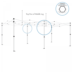 Top Part of Middle Leg for Commercial Frame