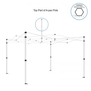 Top Part of A-pex Pole for Commercial Frame