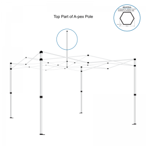 Top Part of A-pex Pole for Industrial Frame