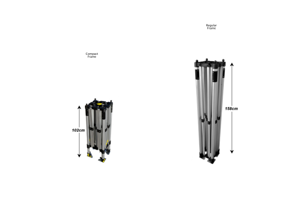 Compact gazebo frames